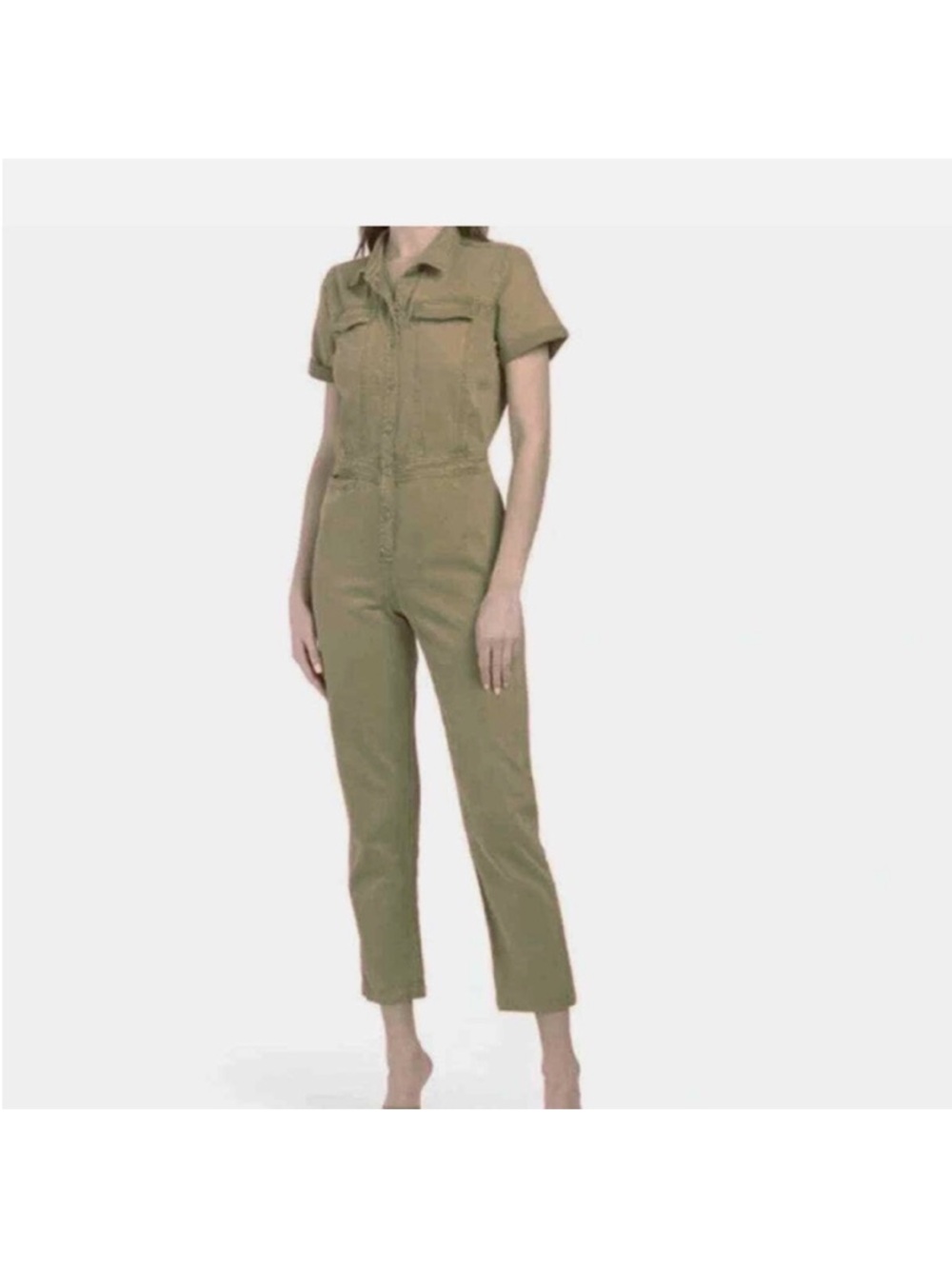 Young Fabulous and Broke Olive Utility Coverall Jumpsuit
